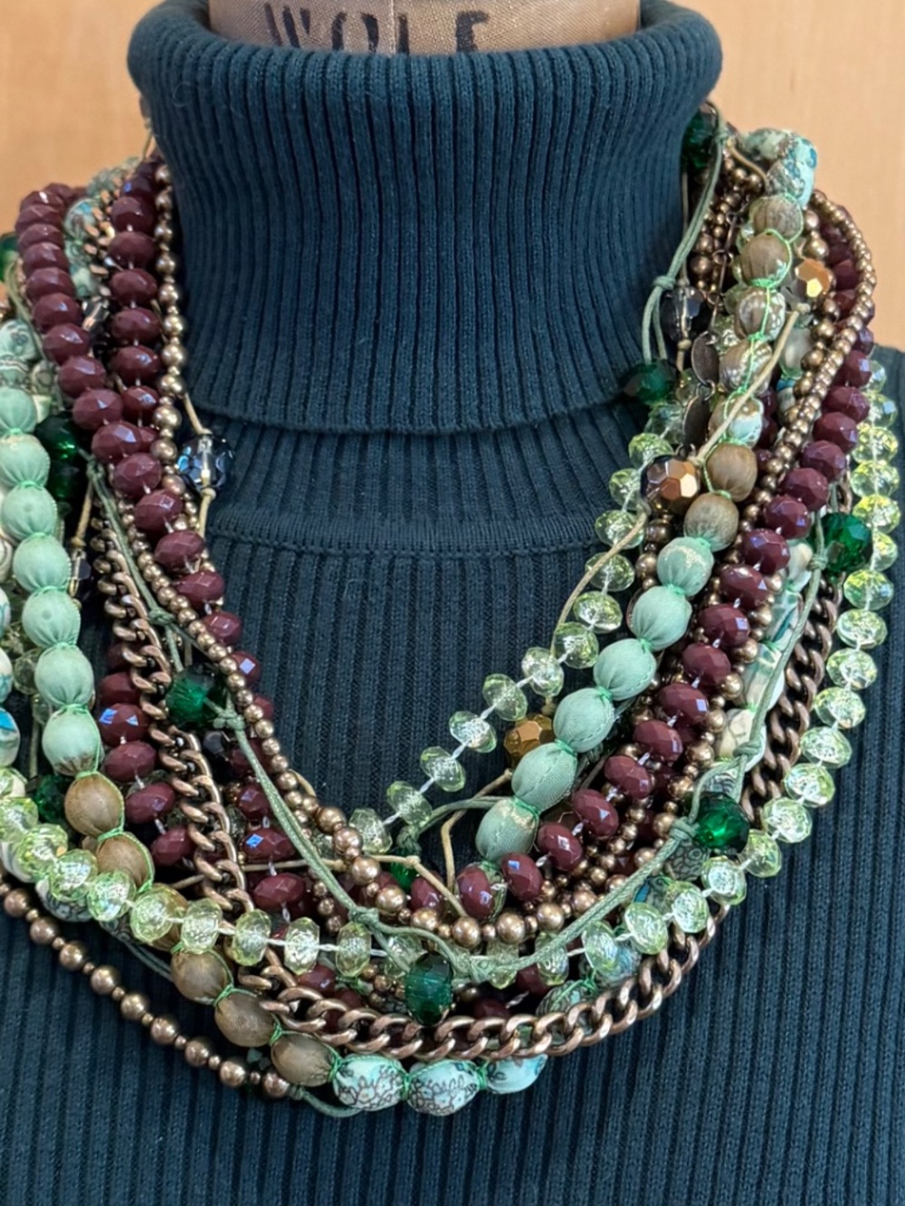 Rachel Reinhardt Multi-Strand Necklace - "Voluptuous Beaded Boho Beauty"